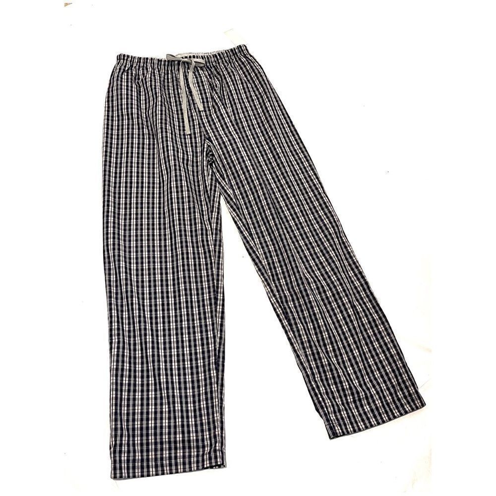 NWT Michael Kors Men’s Blue and White Plaid Sleepware Bottoms (L) - Picture 3 of 6